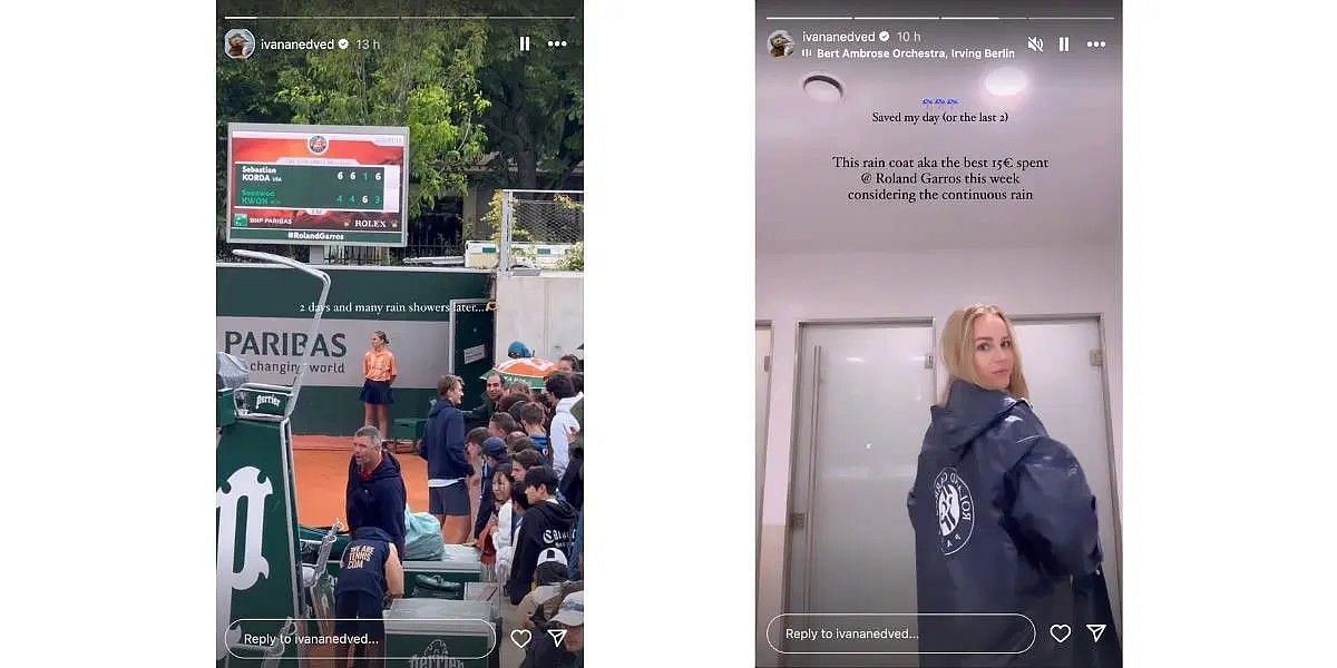 Screengrab from Ivana Nedved's Instagram story posted in 2024